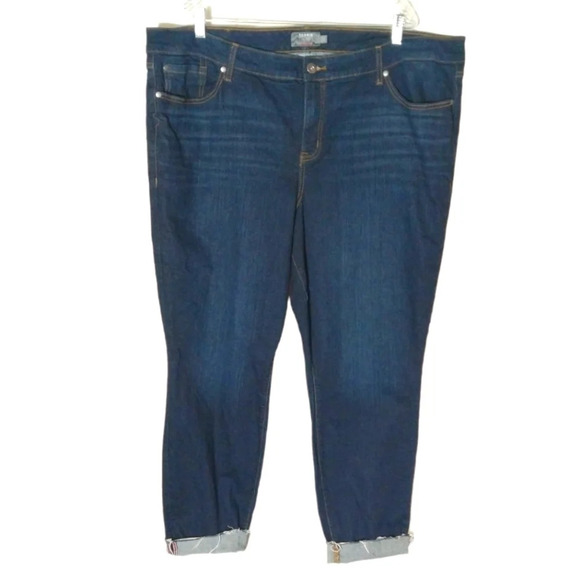 torrid Denim - Torrid feel the fit mid rise dark wash skinny jeans pants stretch size 24XT